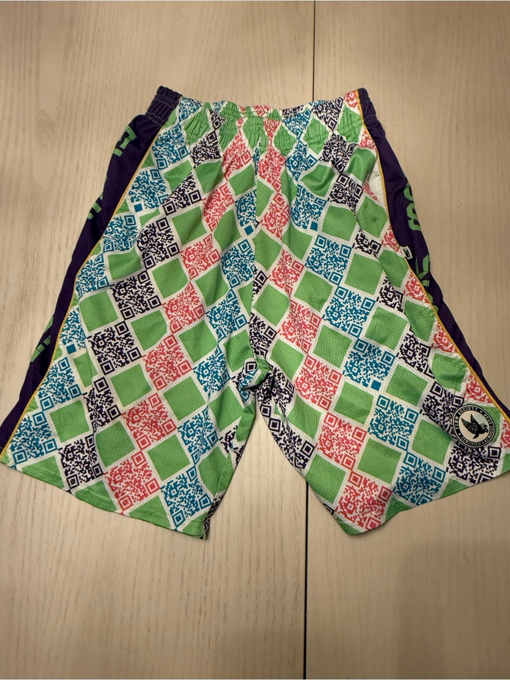 Flow society youth large argyle diamond print lacrosse shorts
